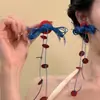 Serie Azul Océano Pendientes Naturales de Estrella de Mar Estilo Vacaciones en la Costa Pendientes Únicos Lujo Ligero Nicho Joyería para Orejas Exquisita