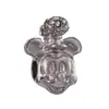 Panjia Nuevo Caliente Plata Strass Mickey Cuentas Cubo Accesorios para Joyería DIY Pulsera Pulsera