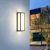 Lámpara de Pared LED para Exterior Moderna Minimalista Lámpara de Pared Minimalista Negra para Dormitorio, Mesita de Noche, Sala de Estar, Pasillo de Hotel, Creativa, Personalizada
