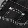 Jeans Negros para Hombre Primavera/Verano 2026 con Triple Costura, Lyocell Tencel Resistente al Color, Marca Europea de Moda, Corte Delgado, Versátil