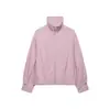 Atacado transfronteiriço 2026 estilo europeu e americano moda casual solta zíper gola alta cor sólida jaqueta para mulheres D226543
