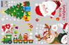 HT94031 Pintura Decorativa de Natal Adesivos de Parede Transfronteiriços Edição de Comércio Exterior Adesivos para Portas de Vidro Janelas Adesivos de Janela Sem Marca