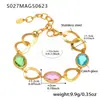Diseño de Rueda de la Fortuna Oro de 18 Quilates Acero Inoxidable Tobillera Colorida Nicho Elegante Versátil Verano Lujo Accesible Tobillera Joyería para el Pie