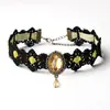 Gargantilla de encaje negro sexy estilo gótico transfronterizo para comercio exterior, collar estilo exótico europeo y americano para fiestas nocturnas y sesiones de fotos