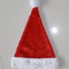 Imitação de pele de coelho transfronteiriça bordado peça de bordado chapéu de Natal pele de coelho chapéu de Natal macio curto pelúcia vermelho chapéu de Natal decoração