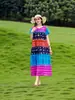 Elegante y moderno vestido de noche de algodón y seda de verano nuevo para madres de mediana edad y mayores, elegante vestido casual holgado para el hogar para mujer