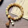 Pulseira Bodhi Verde Leite e Azul Marinho, Novo Estilo Chinês Estilo Nacional Contas de Oração de Círculo Único para Homens e Mulheres, Atacado