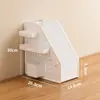 Caja de Almacenamiento Organizador de Documentos de Oficina Caja de Almacenamiento Inclinada Tablero Perforado Simple Estante de Almacenamiento de Papelería para Escritorio de Estudiante