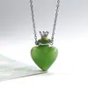 Collar con Colgante de Botella de Aceite Esencial de Vidrio Transparente en Forma de Corazón, Colgante de Botella de Fragancia, Collar Sencillo de Acero de Titanio, Regalo para Amigos y Parejas