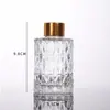 Botella de Perfume Tallada Forma de Diamante Botella de Aromaterapia Cuadrada Botella Cubo de Agua Forma de Flor Botella de Vidrio Botella Vacía Cristal de Fragancia