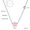 Collar Transfronterizo de Joyería con Goteo de Aceite Flor de Margarita Pequeña Corona Dulce Colgante de Mariposa Cadena para Clavícula Collar de Acero Inoxidable para Mujer