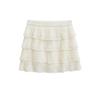 Verano Nueva Falda de Pastel Crochet para Niña, Falda Esponjosa, Falda Plisada Dulce y Versátil Estilo Ballet con Volantes