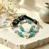 Collar para perro de cristal para mascotas, piedra ojo de tigre natural y cuenta de amazonita, un collar de gato de lujo y alta gama