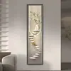 Pintura decorativa de tira delgada para el recibidor, pegatina simple para pasillo y pasillo, versión vertical para columnas estrechas, arte de pared autoadhesivo, una opción de regalo perfecta