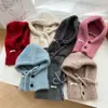Comercio Exterior Sombrero y Bufanda Todo en Uno para Niños Estilo Nuevo Otoño e Invierno Anti-Calor y Cortavientos Sombrero con Protección para Orejas de Bebé Sombrero tipo Pullover Transfronterizo