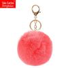 Em estoque 8cm bola de pelo imitação de coelho rex chaveiro pingente bola de pelo pingente de chave acessórios de ornamentos para pendurar em malas femininas