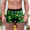 Comercio transfronterizo Ropa interior estampada para hombre de Navidad Europa y Estados Unidos nuevos cómodos transpirables de seda de leche boxers de cintura