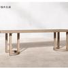 Mesas y sillas de teca para exteriores, ocio, patio, jardín, al aire libre, anticorrosión, madera maciza, sillas impermeables, protección solar, mesa redonda, muebles de exterior