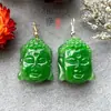 Pingente Retrato Esculpido em Cristal Yasa Jewelry Corrente para Suéter Verde Joias Atacado Jade Verde Atacado