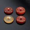 Piedra Natural Ágata Cristal Separador Hebilla de Paz Colgante Pulsera Collar DIY Accesorios Joyería Donut Accesorios