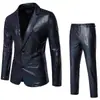 Terno Bronzear Lantejoulas Masculino Festa Cos Disco Palco Boate Brilhante Legal Traje de Performance Terno