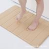 Alfombra de baño de color sólido, directa de fábrica, de vellón coral, de espuma viscoelástica, para puerta de hotel, absorbente y antideslizante