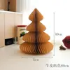 Suministros de Decoración Navideña Adornos de Árbol de Panal Estéreo Sombrero de Navidad Fiesta en Casa Fiesta Papel de Escritorio Árbol de Navidad