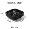 Bandeja de Hielo de Silicona de Grado Alimenticio Más Vendida Transfronteriza para Uso Doméstico, Tamaño Grande con Tapa, Fácil de Desmoldar, para Hacer Bolas de Hielo y Cubitos de Hielo Caseros