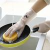 Luvas de Borracha Látex Impermeáveis para Lavar Louça e Roupas Domésticas de Cozinha Duráveis Antiderrapantes