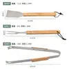 Set de Herramientas Pequeñas para Barbacoa de Acero Inoxidable 410 Más Vendido Transfronterizo con Mango de Madera para Reuniones Familiares, Camping y Barbacoa Portátil