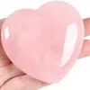 Venta Caliente Transfronteriza 6cm Piedra Preciosa Natural Forma de Corazón Cristal Rosa Forma de Durazno Piedra en Bruto Adorno DIY
