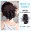 Adereço de Cabelo de Pena de Galinha para Mulheres, Novo Estilo Prendedor de Cabelo Coque, Coque Baixo, Formato de Botão de Flor, Coleção de Adereços de Cabelo Fofos para a Parte de Trás da Cabeça