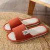 Chinelo de Pano de Algodão e Linho Doméstico Feminino Verão Casa Interior Chão Antiderrapante Quatro Estações Universal Masculino Primavera e Outono Casa Chinelo de Linho