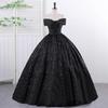 Vestido de Noche Cruzado de un Hombro Sudeste Asiático Nueva Reunión Anual Escenario en Solitario Falda Larga Abullonada Arte de Lentejuelas Ropa para Examen de Actuación