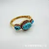 Pulseira Turquesa da Moda Luxo Moda Design Totalmente Diamantado Conserva a Cor Fabricante de Joias Transfronteiriça Europeia e Americana Venda Direta