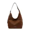 Bolso Tote Cubo de Gran Capacidad para Mujer 2025 Otoño Nuevo Estilo Empalme Estilo Casual de Gama Alta Bolso de Hombro Único