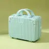 Estuche de Maquillaje ABS de 17 pulgadas con Impresión de Logo, Maleta Pequeña de 16 pulgadas, Almacenamiento de Gran Capacidad, Bolso de Mano Portátil