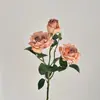 Flores artificiales, ramo de rosas, flores artificiales para decoración de sala de estar y mesa de comedor, adornos decorativos florales, envío directo de una pieza