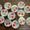Botones Adorables de Lunares Fruta Cereza Ojo Oscuro Perlado Hechos a Mano para Diadema de Pelo Bolso Costura Botones Decorativos