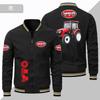 2023 Primavera y Otoño Nuevo Comercio Exterior Transfronterizo Europeo y Americano Talla Grande Moda Blanco Color Sólido Chaqueta Estándar Deportiva para Hombre Delgada