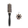 Pente de cerdas de porco cilindro para cabelo cacheado rolo pente de cabelo nylon pente moldado para cabelo cacheado tubo de alumínio pente salão de beleza reto cacheado pente de fivela interna