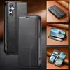 Funda de Cuero para Teléfono Móvil Color Puro Business para Samsung S25Edge A56 Flip con Tarjetero A17 Funda de Cuero Anticaídas con Soporte