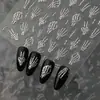Pegatinas de Uñas con Hueso de Mano en Relieve Transfronterizas Calavera de Halloween Estampado en Caliente Estilo Ins Pegatinas Oscuras para Uñas Pegatinas Decorativas