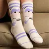 Calcetines personalizados, calcetines de media pantorrilla para mujer transfronterizos, calcetines de baloncesto otoño/invierno, calcetines largos para pareja, calcetines deportivos negros y blancos para hombre de calidad de exportación