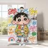 Cobertor de Ar Condicionado de Verão Crayon Shin-Chan Cobertor Espesso de Flanela Desenho Animado Infantil Cobertor de Sesta para Escritório para Todas as Estações