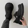 Zapatos de Cuero para Hombre 2025 Primavera Nuevos Casual Británico Cabeza Ancha Zapatos Derby para Hombre Zapatos Deportivos de Plataforma 241229-T