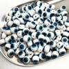 Cuentas espaciadoras de resina de ojo malvado azul de 6/8/10 mm para hacer joyas, pulseras y más.