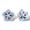 Hecheng deseja europeu e americano transfronteiriço e-commerce moda flores diamante cheio de brincos femininos AliExpress ebay explosões