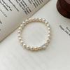 Pulsera de Perlas y Circonitas Estilo Mismo que el Blogger de Moda para Mujer Lujo Ligero Nicho Delicada Fina Pulsera para Novia Accesorios