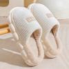 Zapatillas de Algodón Cixi para Mujer Otoño e Invierno Pareja Interior Zapatos de Luna Antideslizantes Cálidas Hogar Felpa Algodón Zapatillas